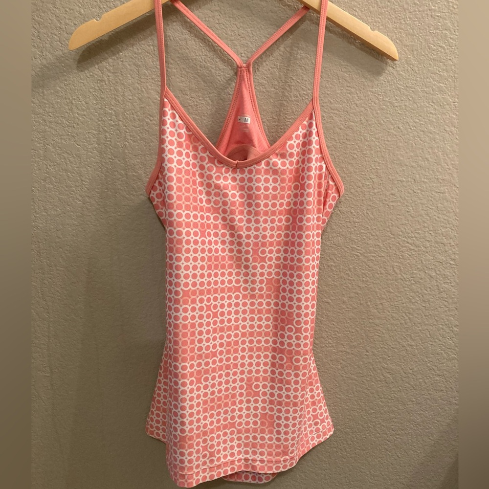 Nike Pink Polka Dot Racerback Tank Top MEDIUM